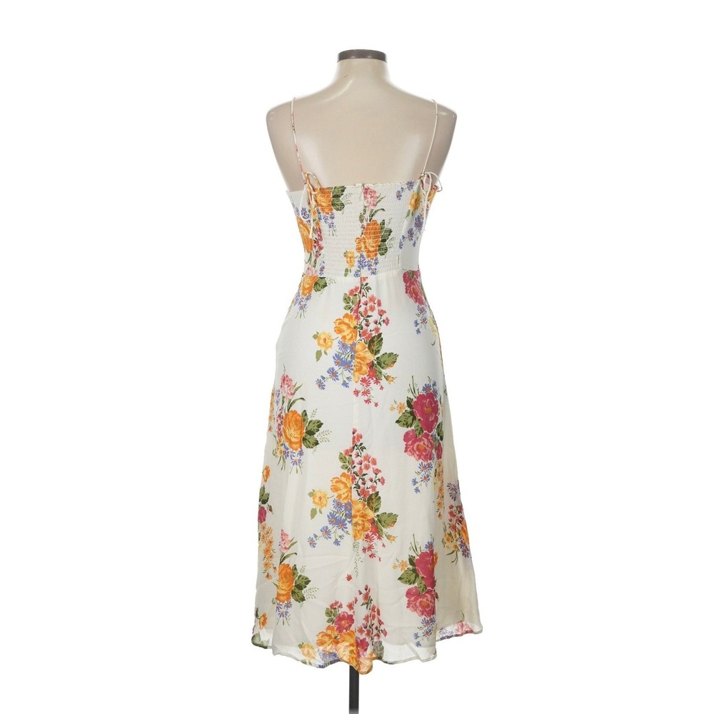 Reformation Juliette Midi Dress 8 10 12 Ivory Floral Wedding Guest Cottagecore - Picture 3 of 8